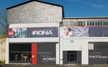 Devanture de la menuiserie acier Irona près d'Angers (49)